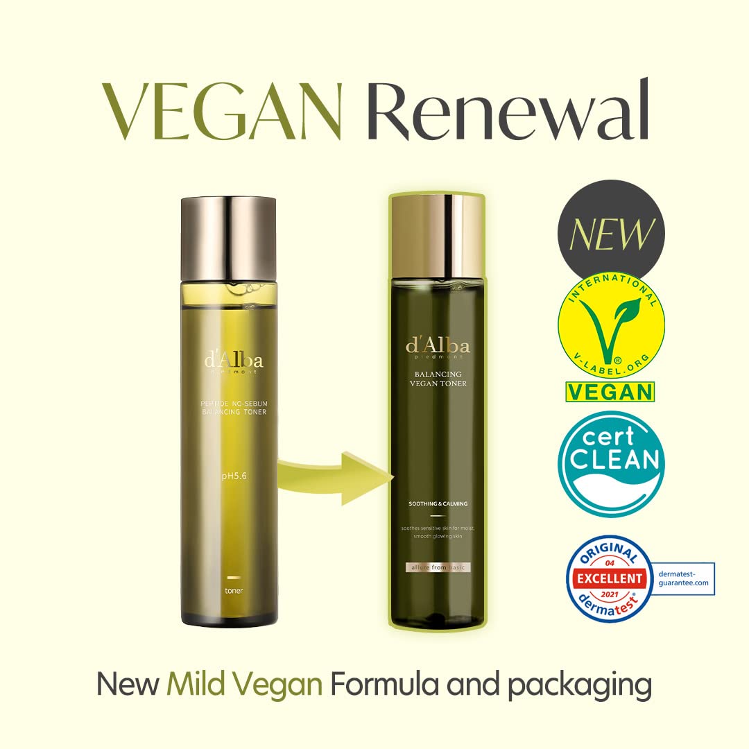 Seashell d'alba Piedmont Italian White Truffle Mild Skin Balancing Vegan Toner, Mild pH Formula, Suitable for Sensitive Skin, Lightweight Finish