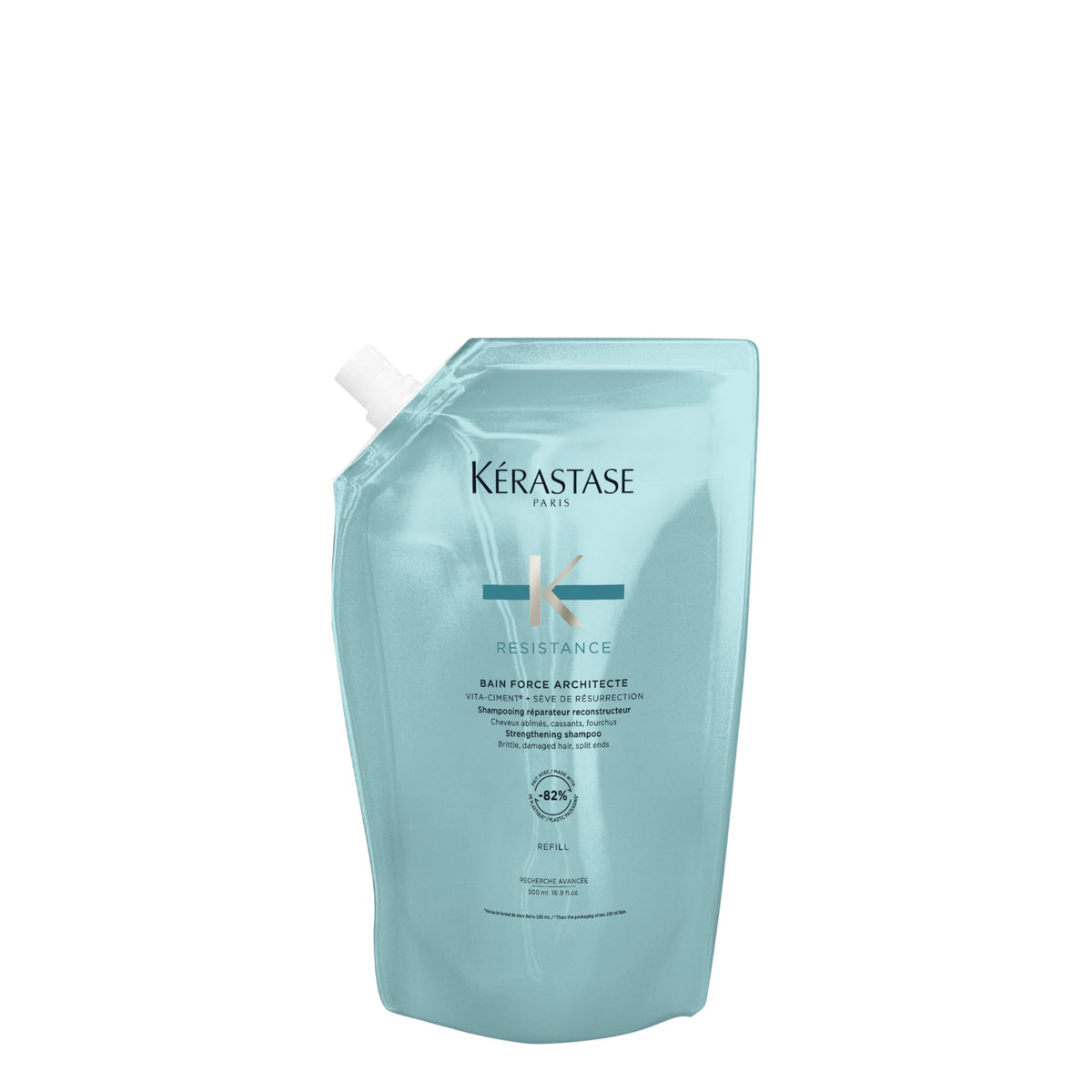 Dark Gray KERASTASE Resistance Shampoo for Damage from Heat Styling, 16.9 Fl Oz