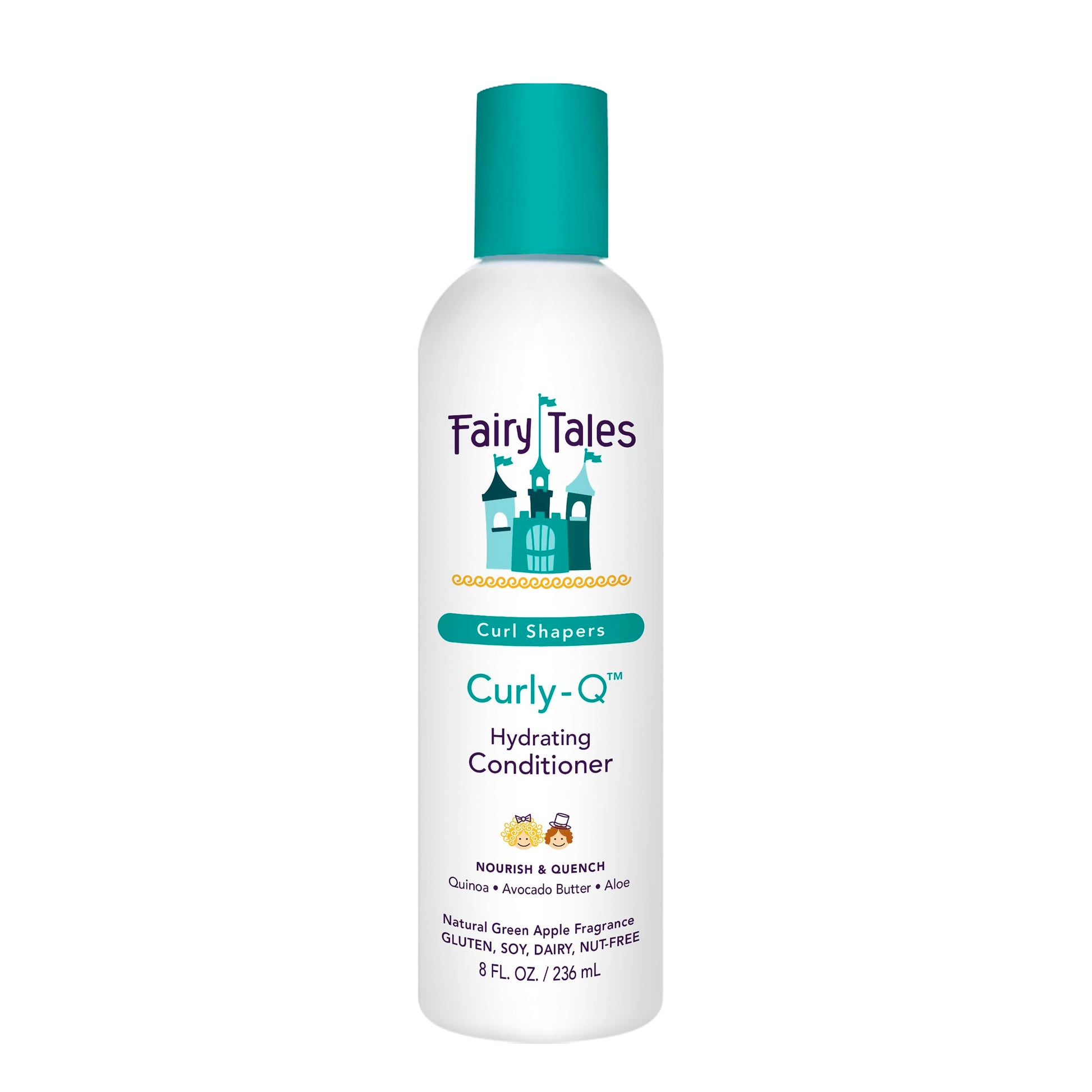White Smoke Fairy Tales Curly Q Hydrating Kids Conditioner – Paraben, Sulfate, Gluten, and Nut Free – For all Types of Curls Including Multi Cultural Hair – 8oz.