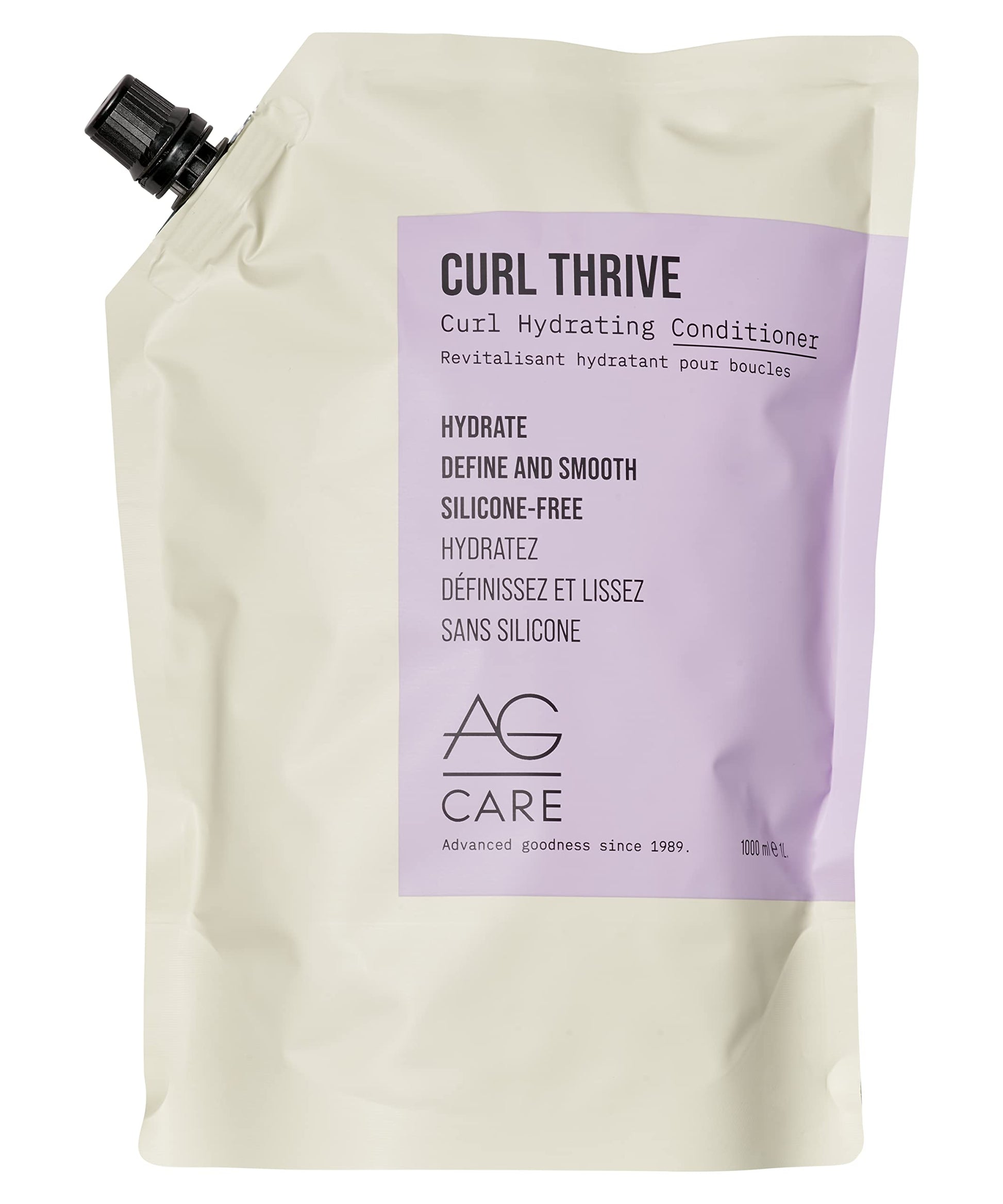 Light Gray AG Care Curl Thrive Protein Conditioner for Curly Hair - Ultra-Hydrating Moisture Conditioner for Defined, Healthy Curls, 33.8 Fl Oz