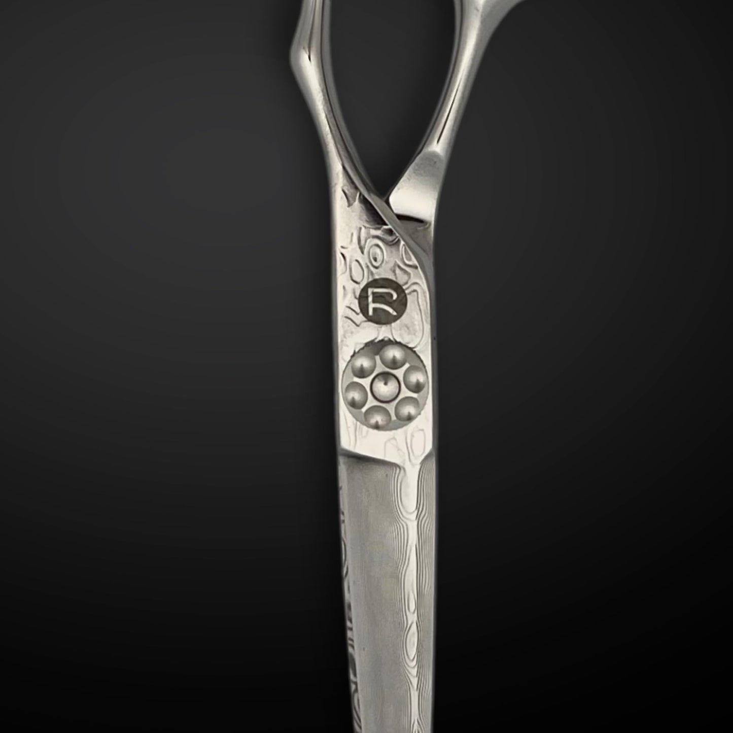Dark Slate Gray 6 Inch Hair Cutting Shears Made From Damascus Steel - Saki Kanzen - For Professional Haircutting - Wet or Dry Hair