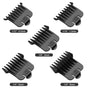 5 Pack T Outliners Guards Fit for Andis T Outliner Trimmer, Replacement Trimmer Guards Cutting Lengths from 1/32"-3/8" Inch Fit Andis T Outliner #04710#04521 Blade Snap-on Attachment Combs Set, Black