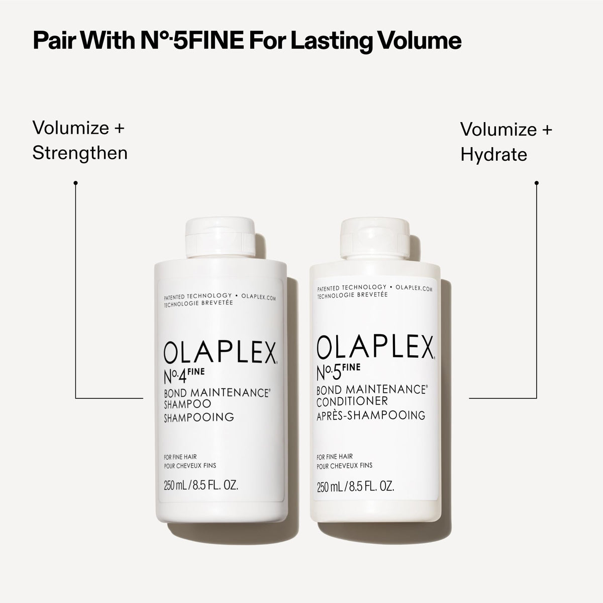 White Smoke Olaplex Nº.5FINE Bond Maintenance™ Lightweight Volumizing Conditioner: Repairs Damage & Defend Against Future Breakage | For Coily, Curly, Straight, and Wavy, 250 mL / 8.5 Fl. Oz.