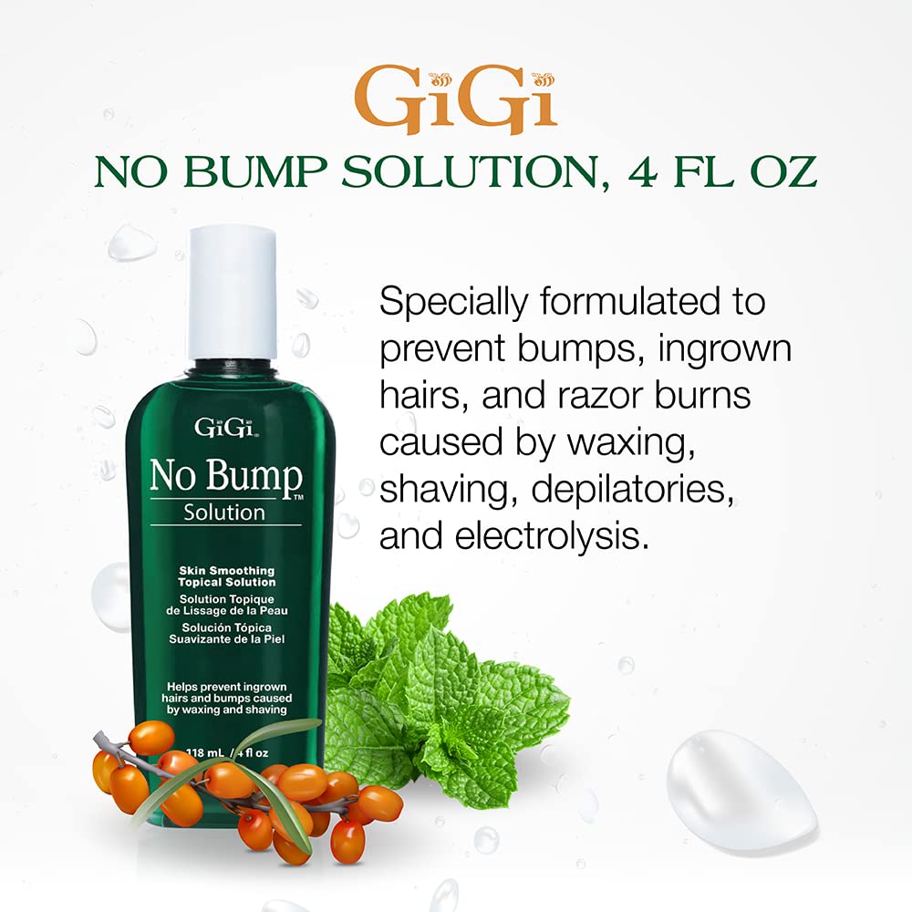 White Smoke GIGI No Bump Skin-Smoothing Topical Solution, Helps Prevent Razor Burns, Hair Bumps, and Ingrown Hair After Waxing or Shaving, Soothes and Calms Skin, Suitable for Men and Women, 4 fl oz - 1 Pack