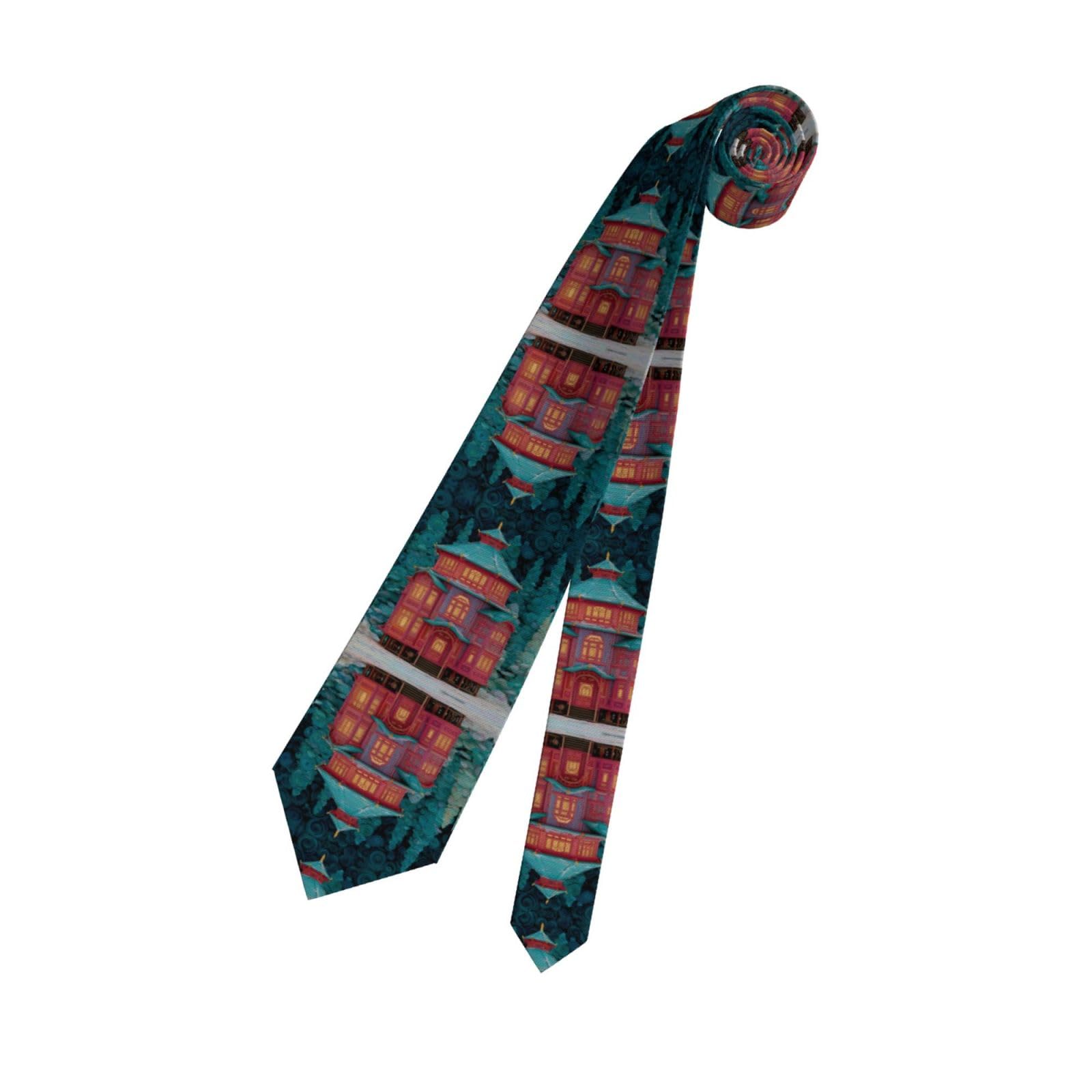 White Smoke JZMTY Enchanted Alcove Men's Necktie with Anti-Floating Buckle Design Soft Wrinkle-Resistant Various Formal Occasions