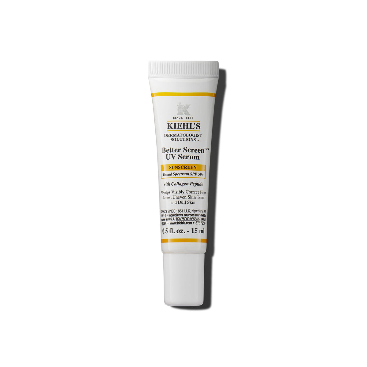 White Smoke Kiehl's - Better Screen UV Serum SPF 50+ - Anti-Aging - 0.5 fl oz