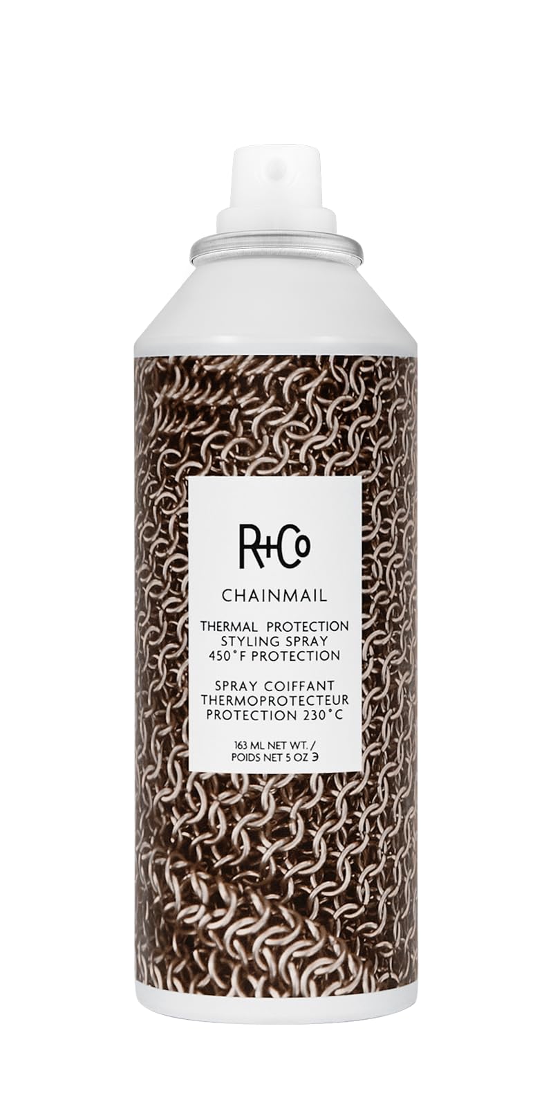 Lavender R+Co CHAINMAIL Heat Protection Spray For Hair, 1.0 Oz