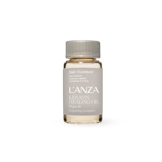 Gray L'ANZA Keratin Healing Oil Hair Treatment, Hair Oil Revives & Nourishes Dry Damaged Hair & Scalp, Sulfate Free with Phyto IV Complex, Cruelty Free Volumizing Hair Care with UV Protection