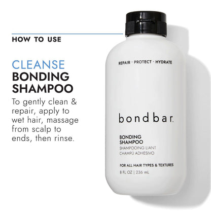 White Smoke Bondbar Repairing Shampoo, Protects, Strengthens & Hydrates All Hair Types & Textures, Prevents Flyaways & Frizz, Adds Moisture & Shine, Vegan, CrueltyFree, 8 Fl. Oz.