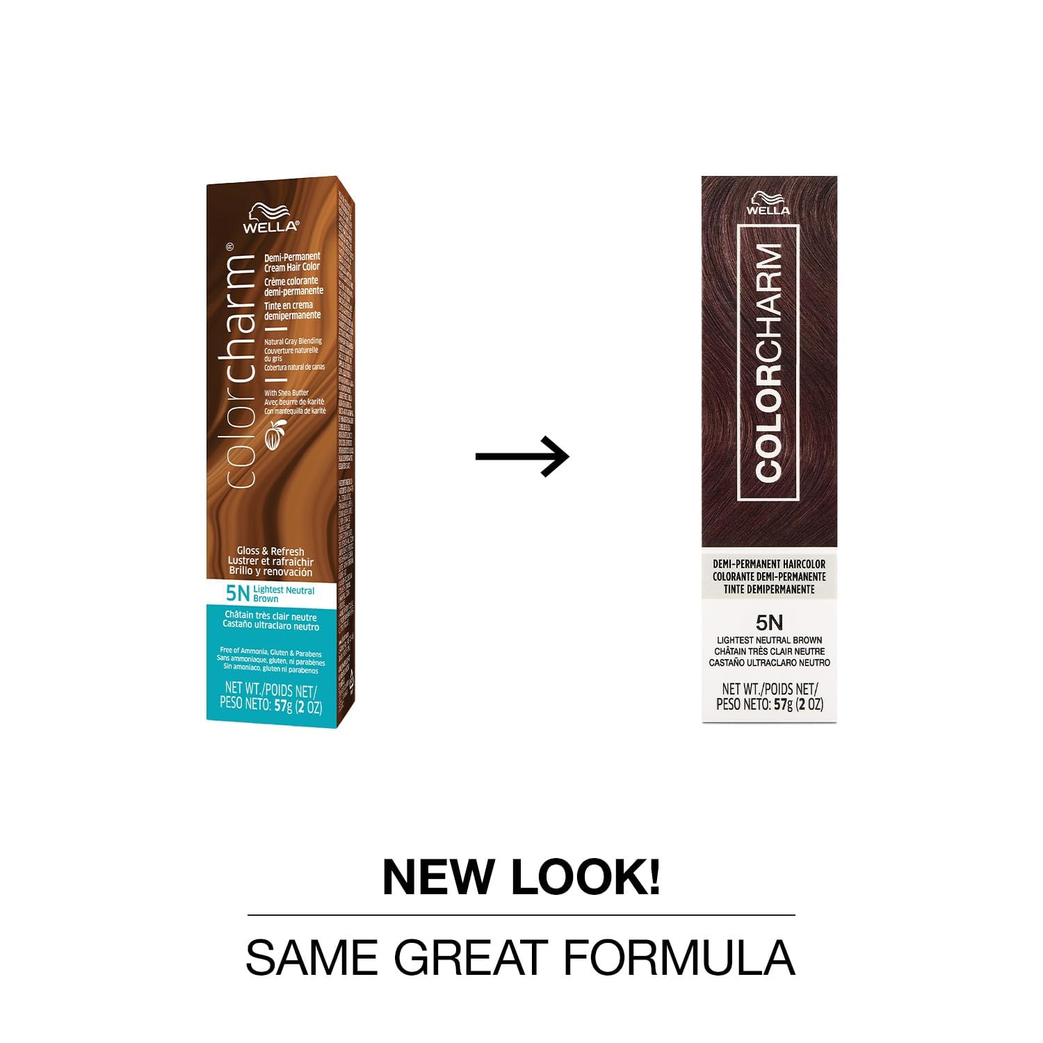 White Smoke COLORCHARM Demi Permanent Hair Color | 5N Lightest Neutral Brown | Gloss, Refresh & Tone | 2 Fl Oz
