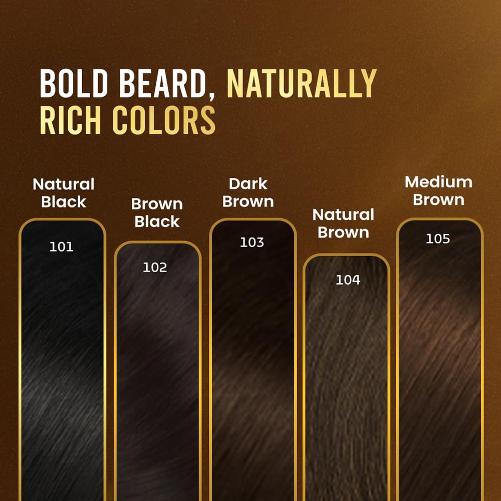 Saddle Brown Bigen Men'S Beard Color, 40G - Brownish Black B102 (Pack Of 1)