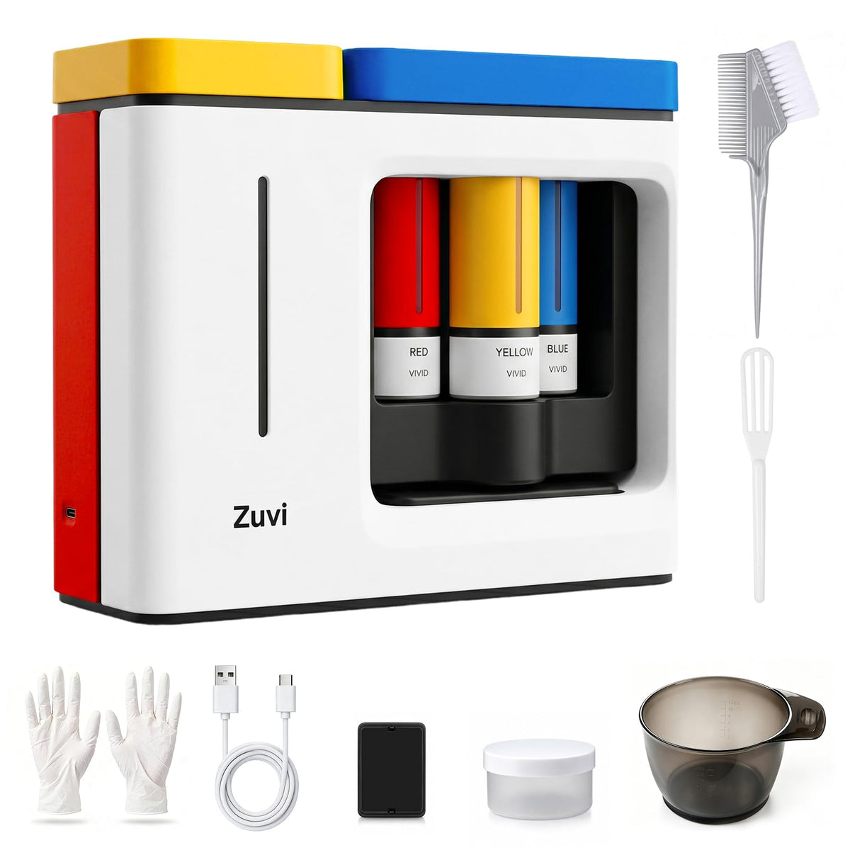 White Smoke ZUVI COLORBOX Semi Permanent Hair Color & Hair Dye Device, App-Controlled