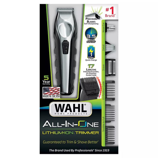 Black Wahl Lithium Ion Multi-Groomer Chrome, Black, 14.4 Ounce