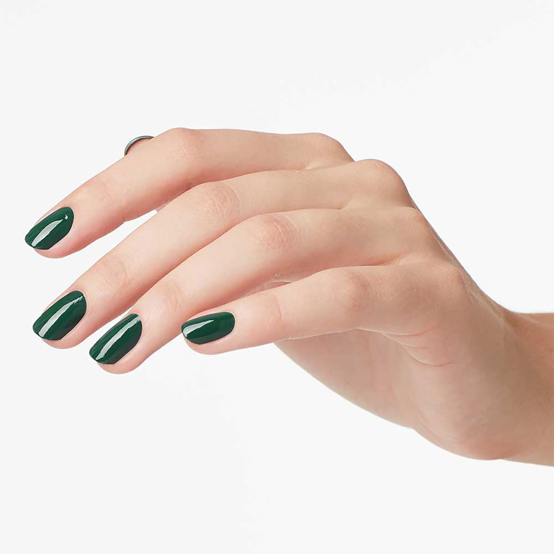 White Smoke OPI Nail Lacquer Stay Off the Lawn!! | Opaque Dark Green Crème Chip Resistant Nail Polish | Washington DC Collection