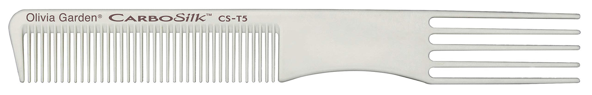 Light Gray Olivia Garden CarboSilk Comb For Technical and Chemical Services (CS-T5)
