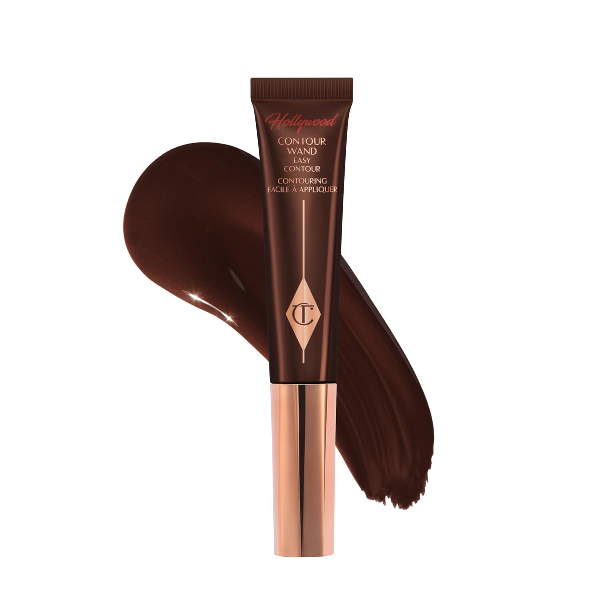 White Smoke Charlotte Tilbury Hollywood Liquid Contour Wand - Easy-to-Use Contour Stick & Liquid Bronzer for Sculpting & Shaping - Leaves a Natural-Looking Sculpted Finish