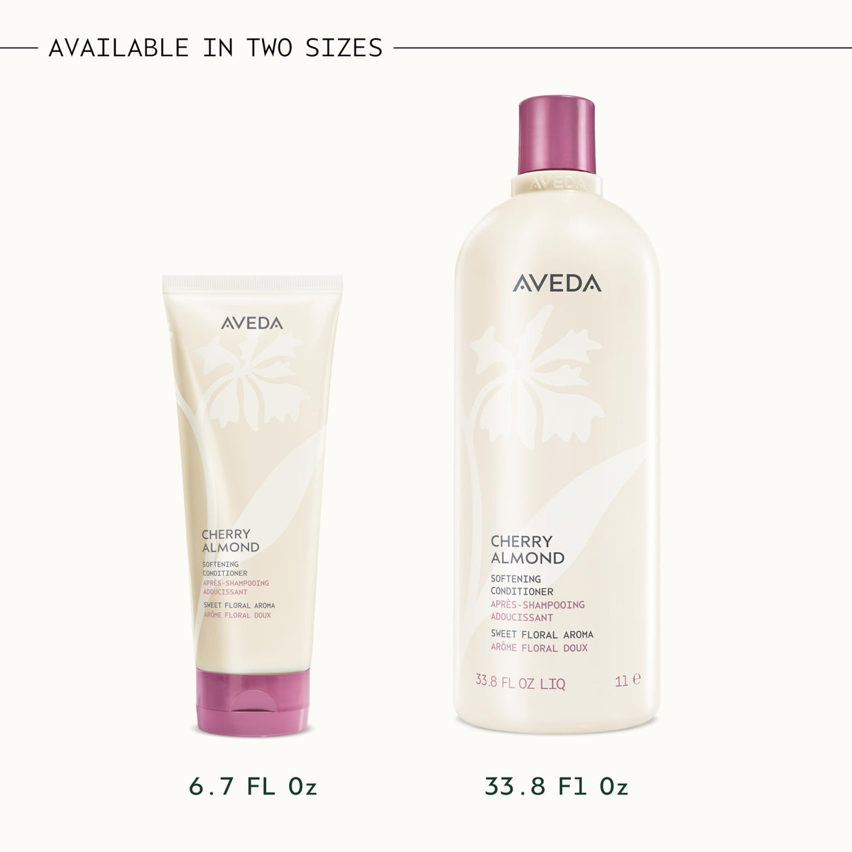 White Smoke AVEDA Cherry Almond Softening Conditioner | for Normal to Dry Hair | 98% Naturally Derived* | with Coconut Oil & Shea Butter | Silicone Free | Iconic Aroma of Tonka, Orange, Ylang Ylang, 33.8 Fl Oz
