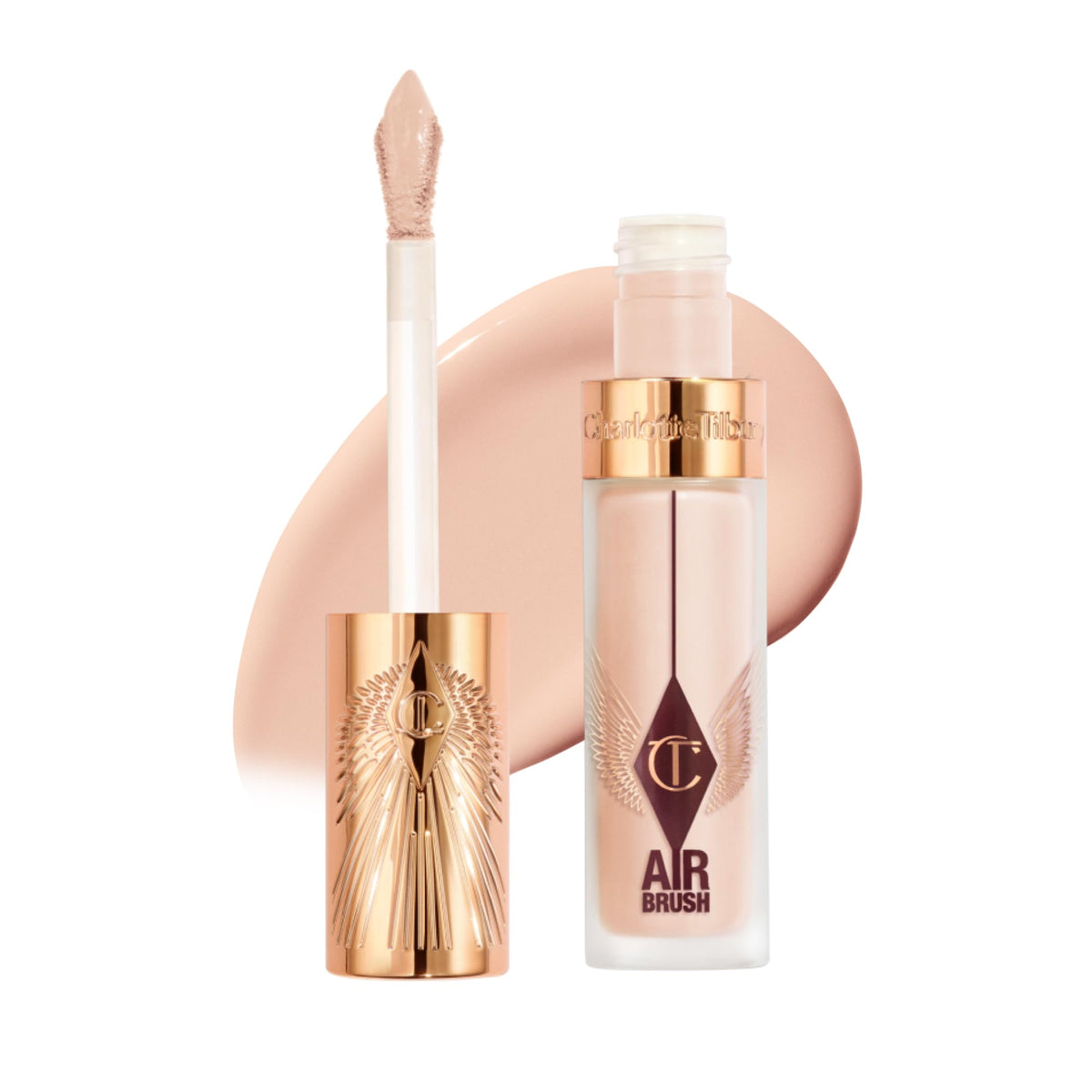 White Smoke Charlotte Tilbury AIRbrush Flawless Blur Concealer - Longwear Concealer for Dark Circles, Blemishes, Redness & More - Hydrating, Crease-Proof & Full Coverage with a Natural Matte Finish