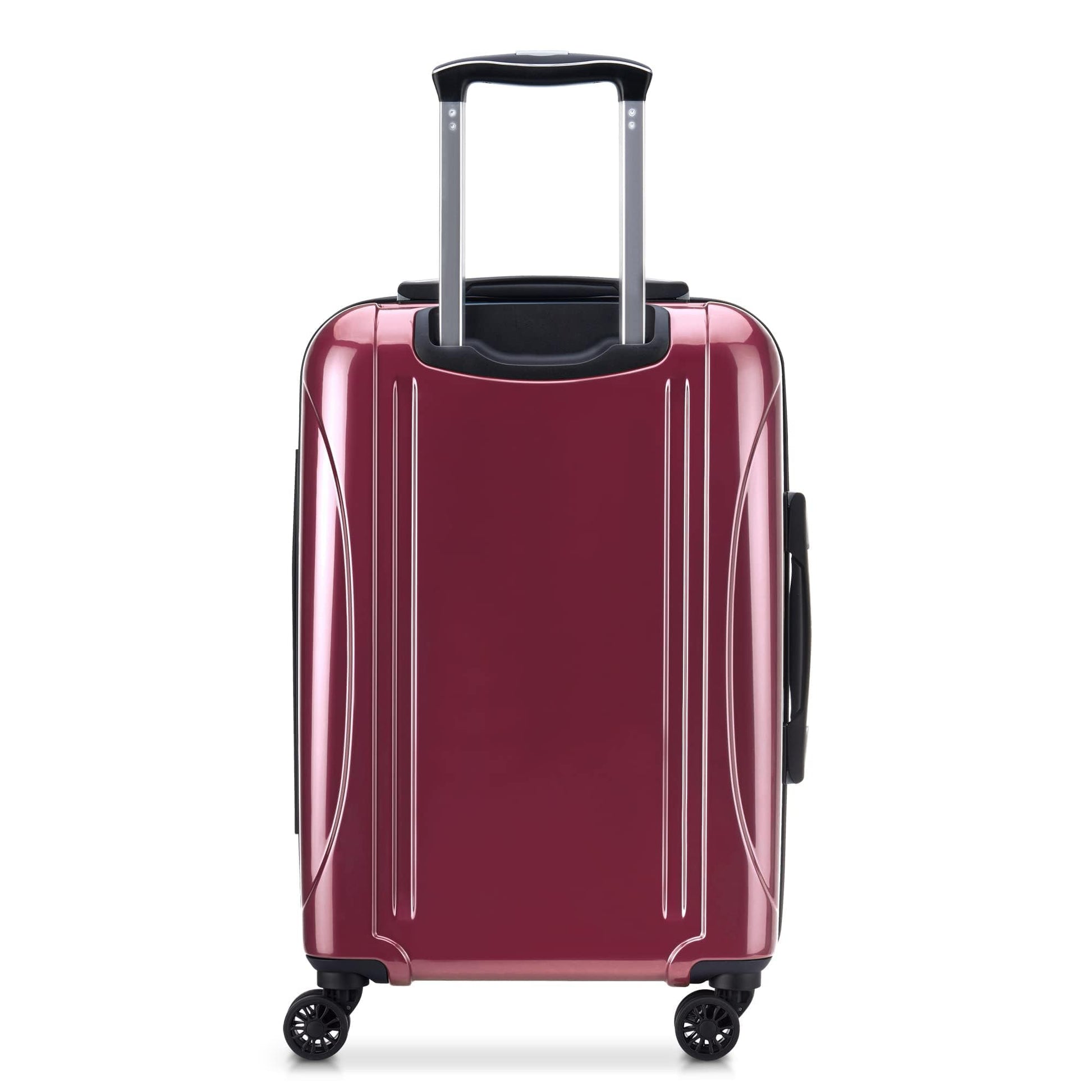 White Smoke DELSEY PARIS Helium Aero Hardside Expandable Luggage with Spinner Wheels, Peony Pink, Carry-On Plus 21 Inch