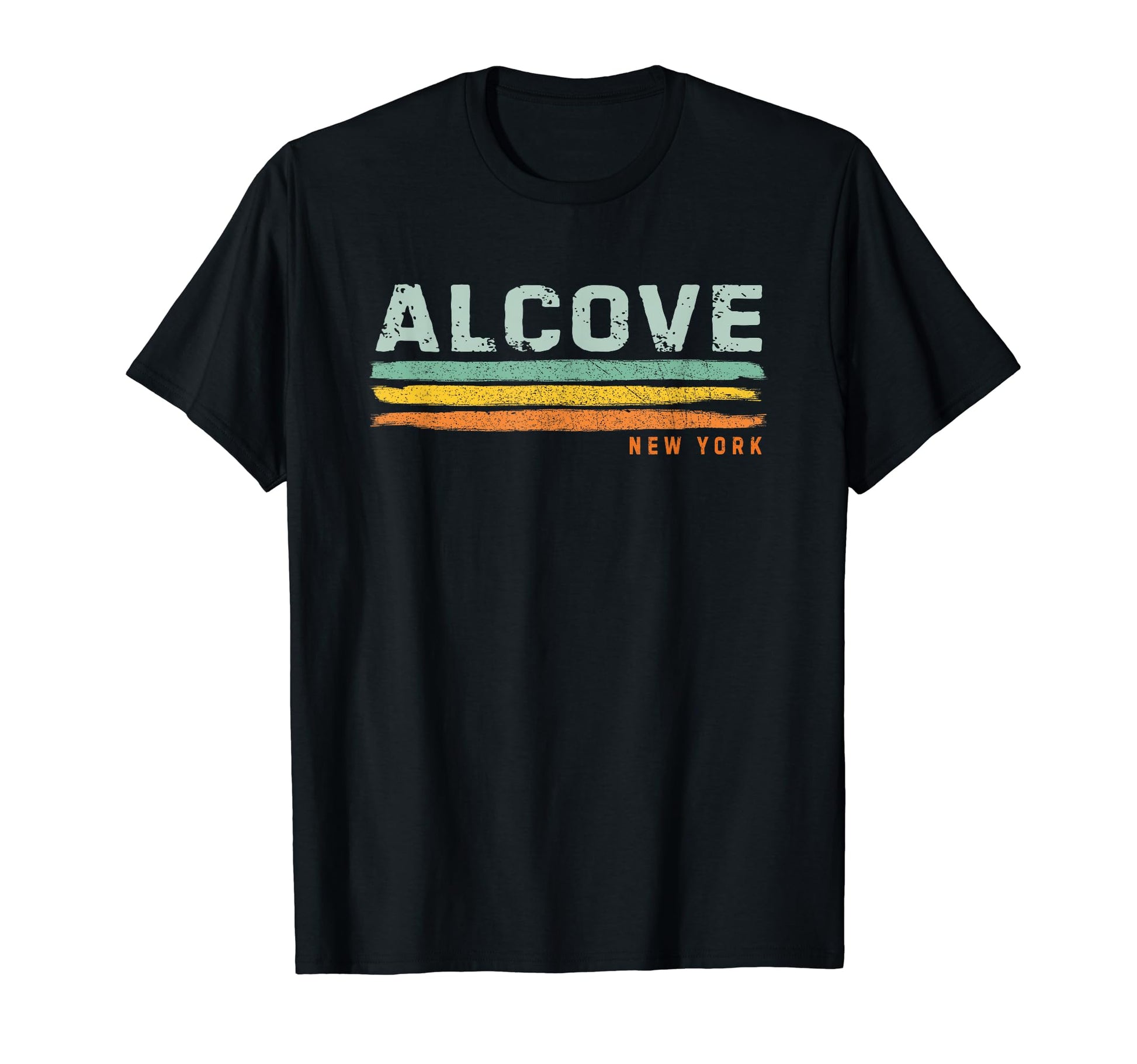 White Smoke Vintage Stripes Alcove NY T-Shirt