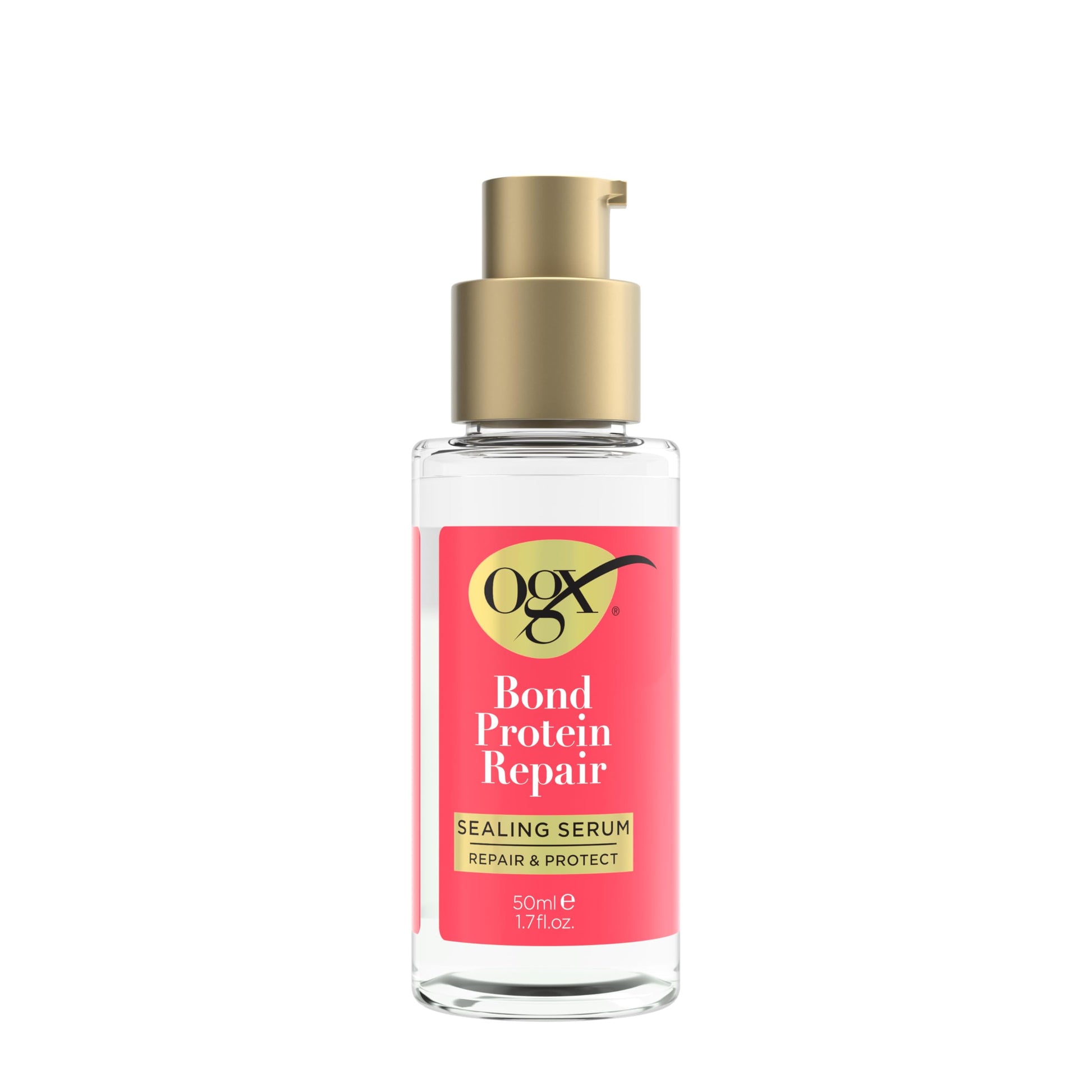 White Smoke OGX Repair & Protect Bond Protein Repair Sealing Hair Serum, Formulated without Parabens, Frizz Treatment, 1.7 fl. oz