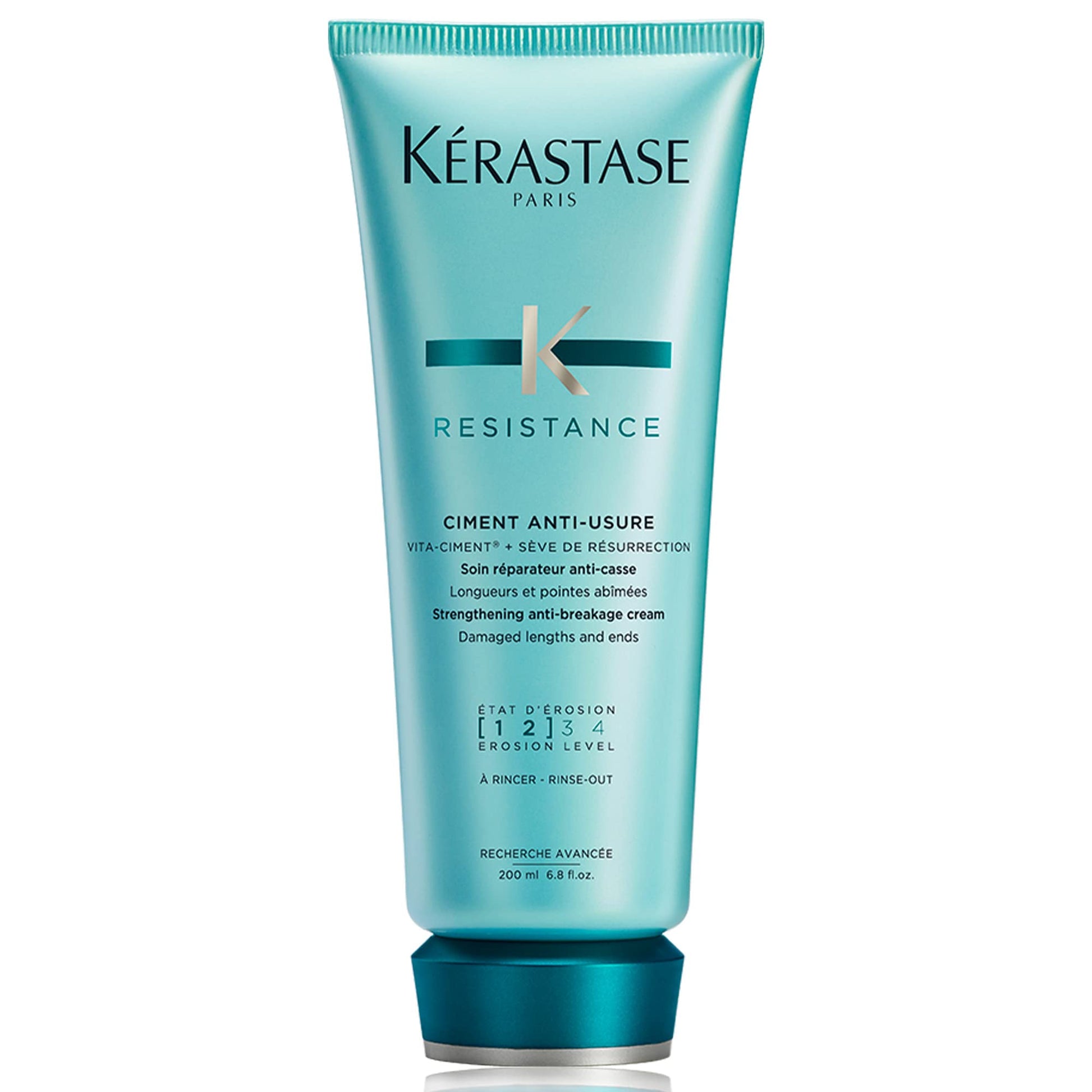 White Smoke KERASTASE Resistance Ciment Anti-Usure Treatment - Restorative Anti-Breakage Cream, Strengthens Weak, Brittle, Damaged Hair, Softens and Enhances Shine