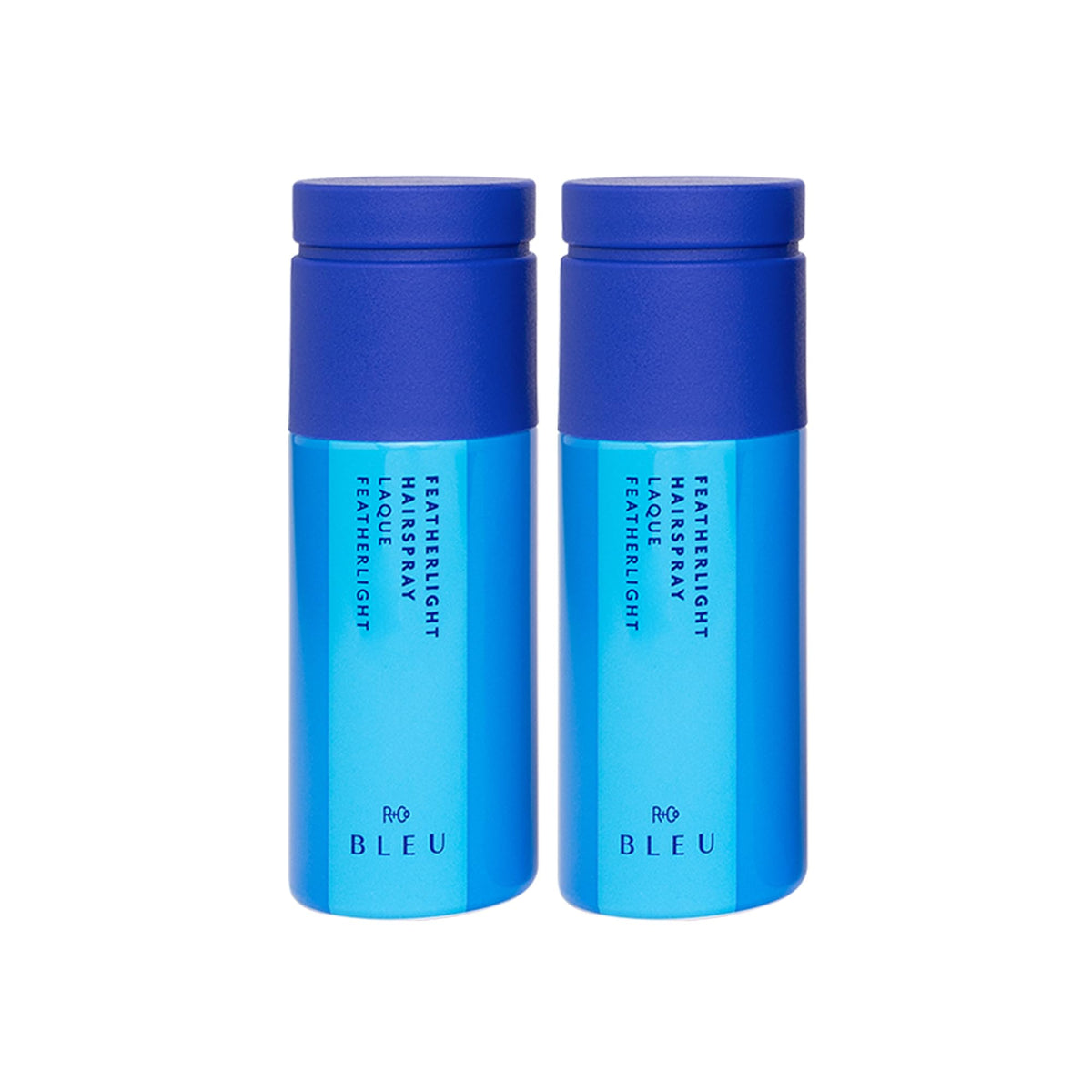 Medium Turquoise R+Co BLEU FEATHERLIGHT Hairspray 2 Pack
