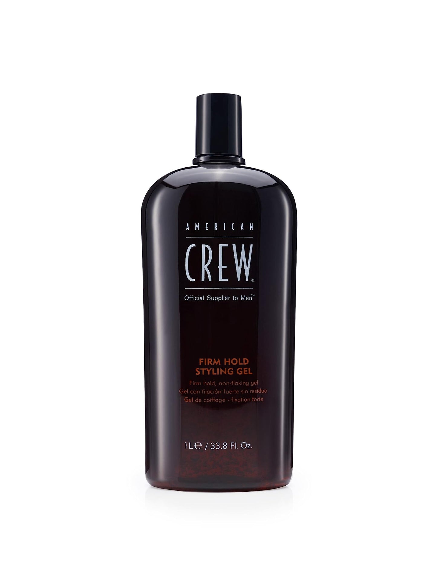 White Smoke American Crew Men's Hair Styling Gel, Firm Hold, Non-Flaking, 33.8 Fl Oz, 33.8 fl oz