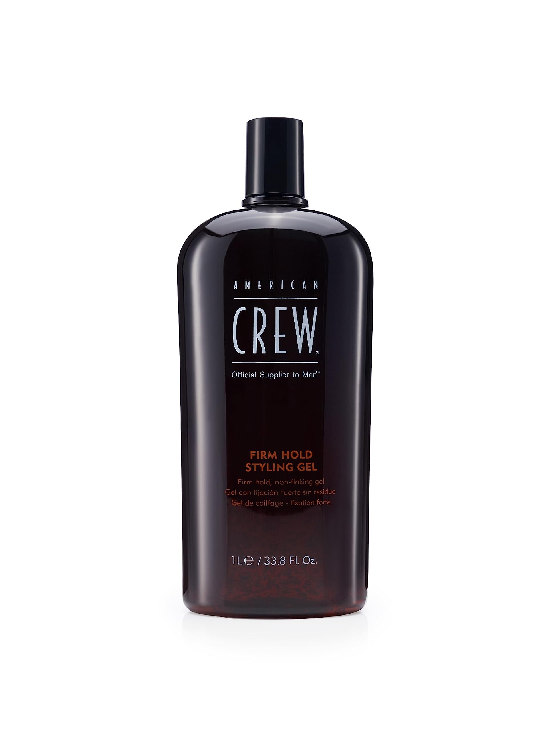 White Smoke American Crew Men's Hair Styling Gel, Firm Hold, Non-Flaking, 33.8 Fl Oz, 33.8 fl oz
