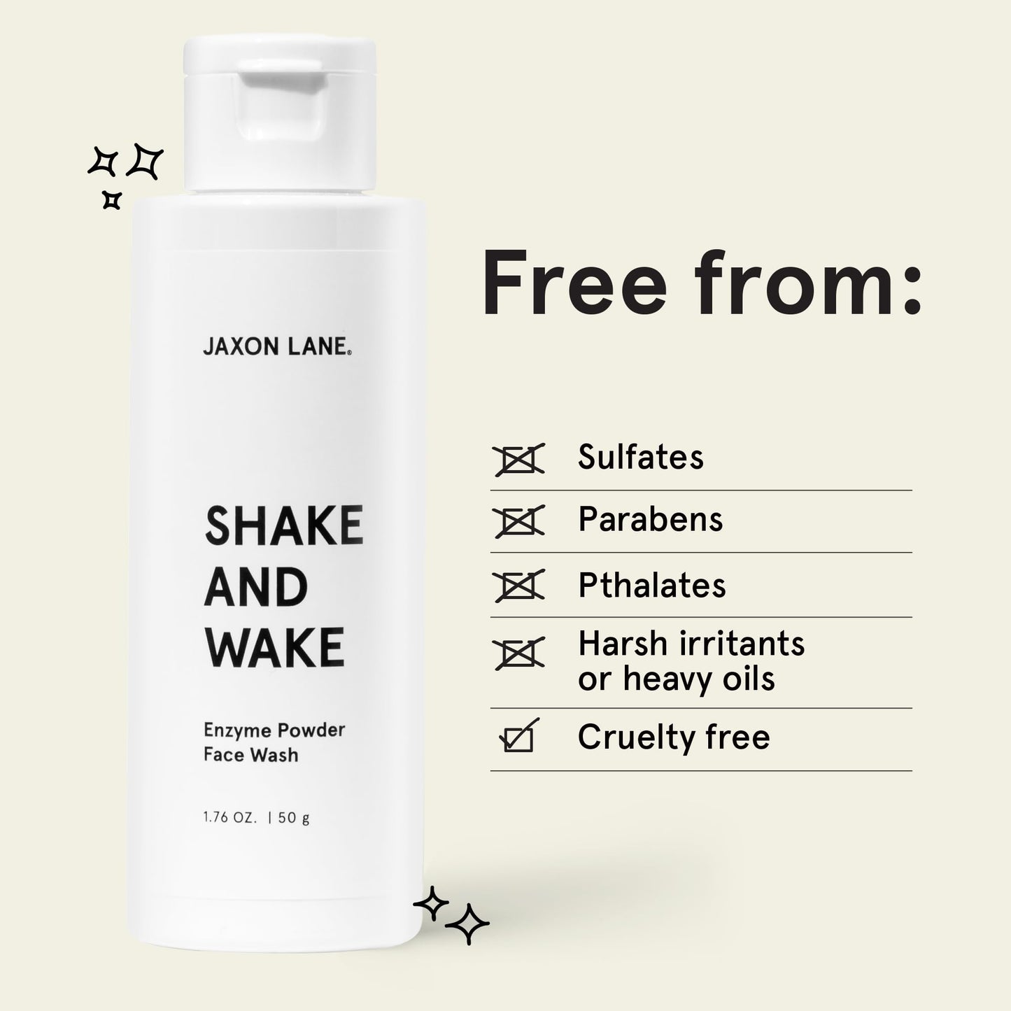 Lavender Enzyme Powder Face Wash for Men | SHAKE AND WAKE Exfoliating Powder Cleanser, Anti Aging Pineapple & Papaya Enzyme Cleanser & Microfoliant with Vitamin C & E, Niacinamide & AHAs for a Deep Pore Clean