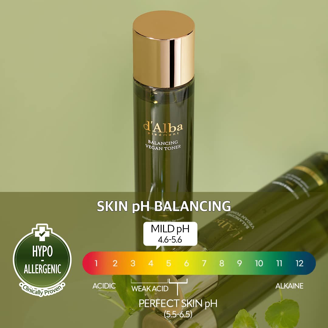 Tan d'alba Piedmont Italian White Truffle Mild Skin Balancing Vegan Toner, Mild pH Formula, Suitable for Sensitive Skin, Lightweight Finish