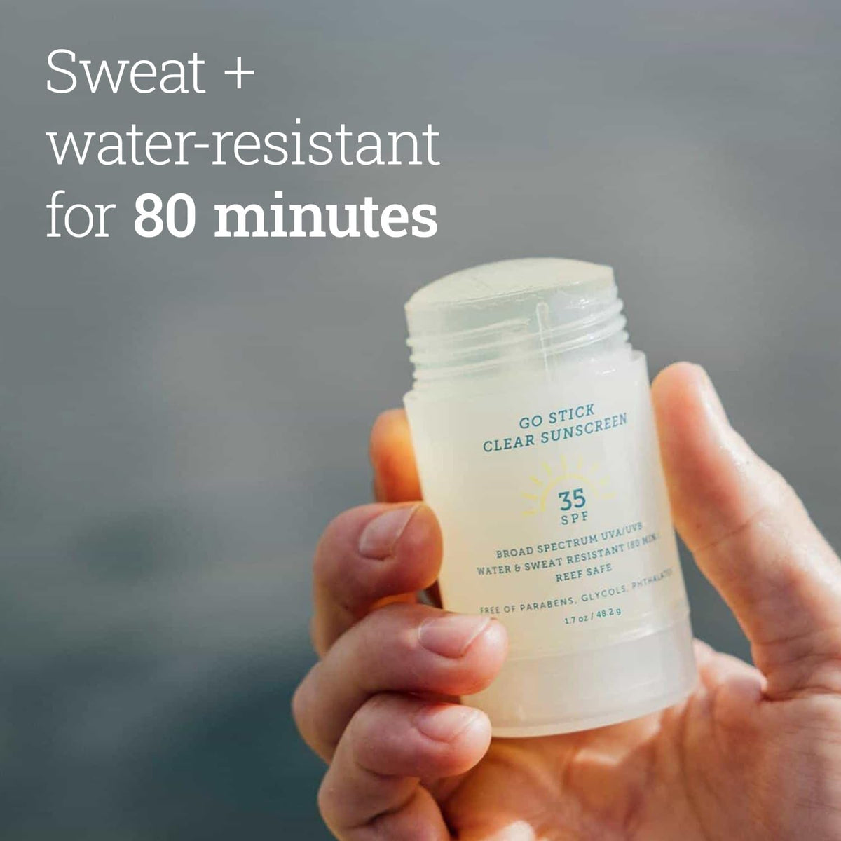 Light Slate Gray Oars + Alps Go Stick SPF 35 Face Sunscreen, Skin Care Infused with Vitamin E and Antioxidants, Water and Sweat Resistant, TSA Friendly