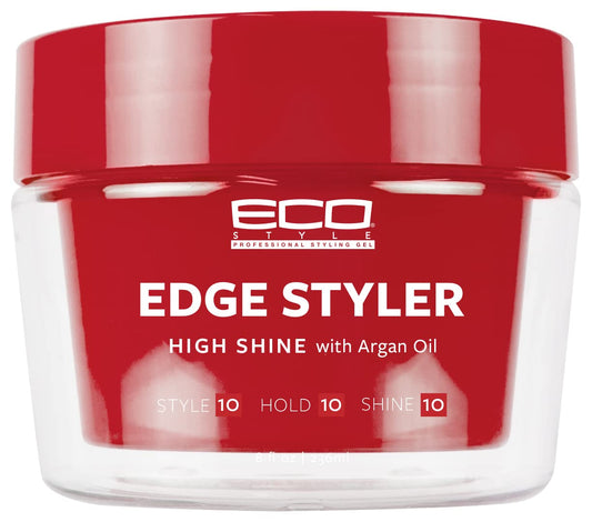 Firebrick Eco Style Professional Styling Gel Edge Styler High Shine With Argan Oil 8 Fl Oz (Pack of 1)