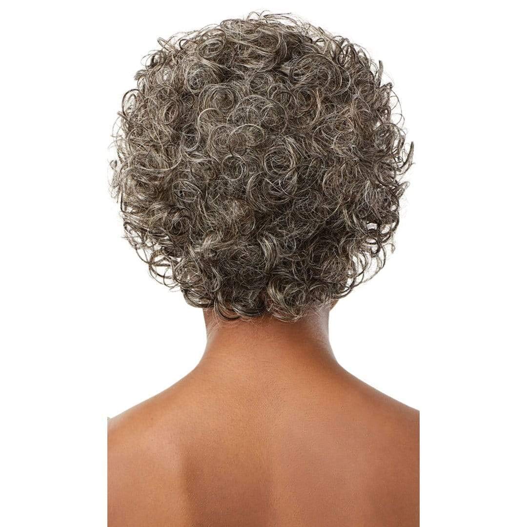 White Smoke FAB & FLY Gray Glamour Unprocessed Human Hair Wig -VERONICA (NATURAL BLACK)