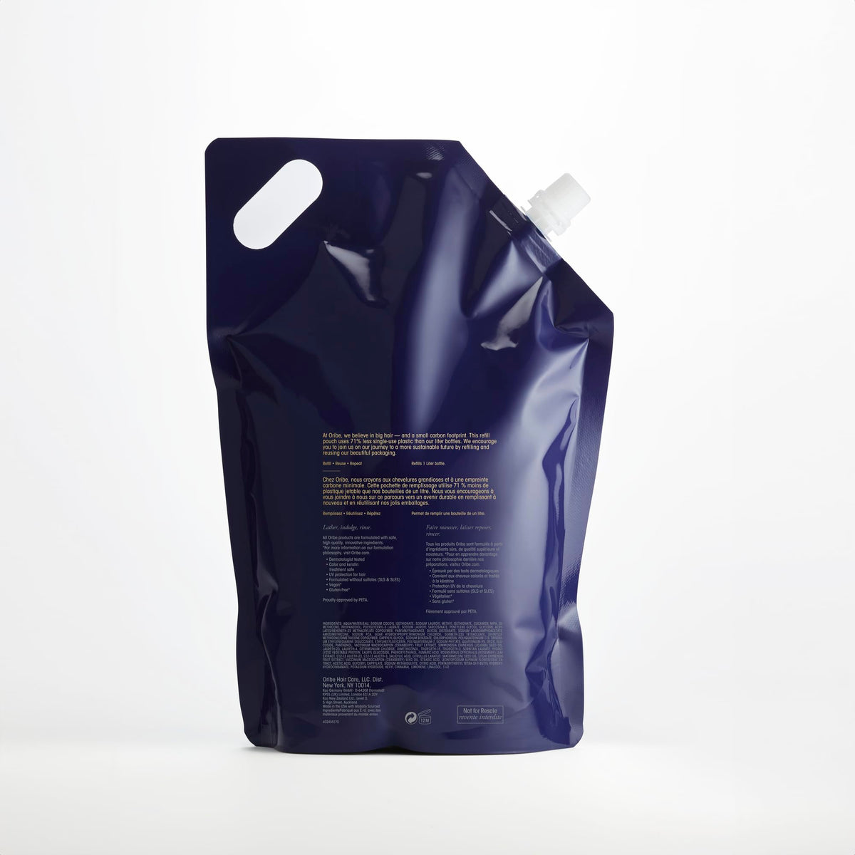 White Smoke Oribe Supershine Hydrating Conditioner Liter Refill - Smooths & Adds Shine