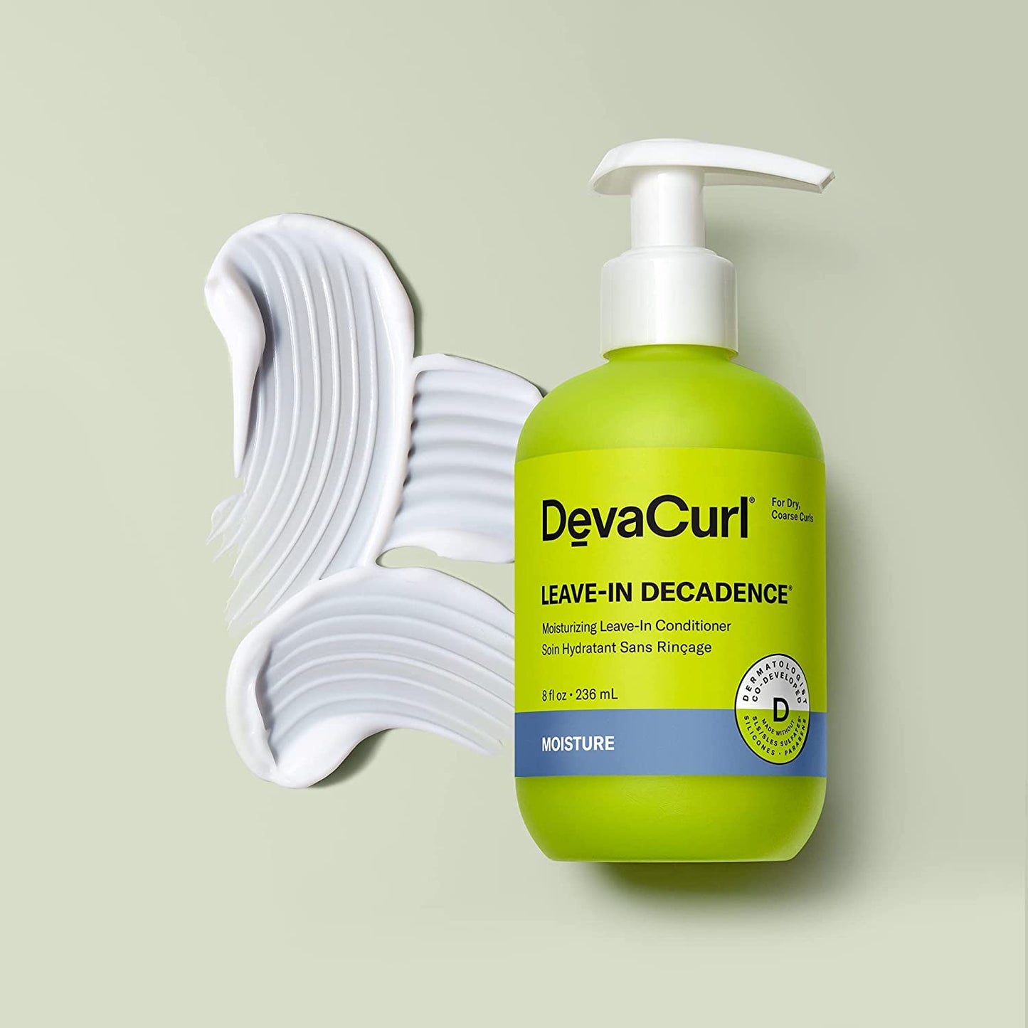 Light Gray DevaCurl Leave-In Decadence® Moisturizing Leave-In Conditioner, Green Oasis, 7.6 fl. oz