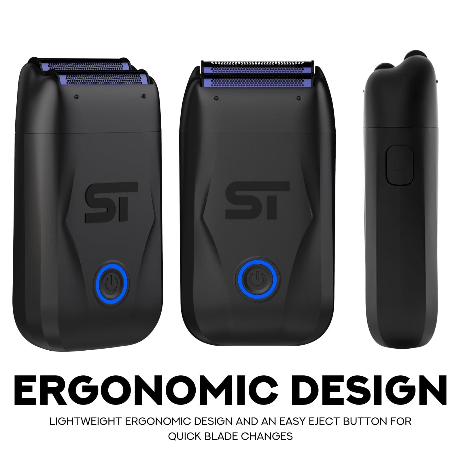 White Smoke Supreme Trimmer DarkStar Foil Shaver STF720 – 9000 RPM Vector Motor, 150 Min Runtime Corded & Cordless Electric Razor | Hypoallergenic Foils for Face, Head & Stubble