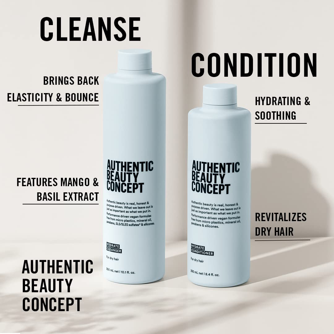 Lavender Authentic Beauty Concept Hydrate Conditioner | Hydrating Conditioner For Normal To Dry or Curly Hair | Moisturizes & Revitalizes Dry Hair | Vegan & Cruelty-free | Silicone-free | 8.4 fl. oz.