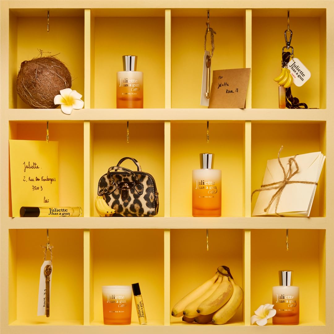 Dark Goldenrod Juliette Has A Gun Banana Rush Eau de Parfum: Fruity Gourmand Perfume with Banana, Vanilla & Sandalwood Notes, Long-Lasting Luxury Fragrance, 3.4 fl oz / 100ml