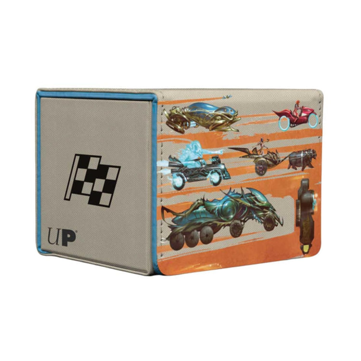 Dark Sea Green Ultra Pro - Aetherdrift Finish Line Bundle Key Art Premium Alcove Edge Deck Box for Magic: The Gathering, Deck Holder, MTG Accessory, Trading Card Case, Magic The Gathering D&D TCG Storage Box