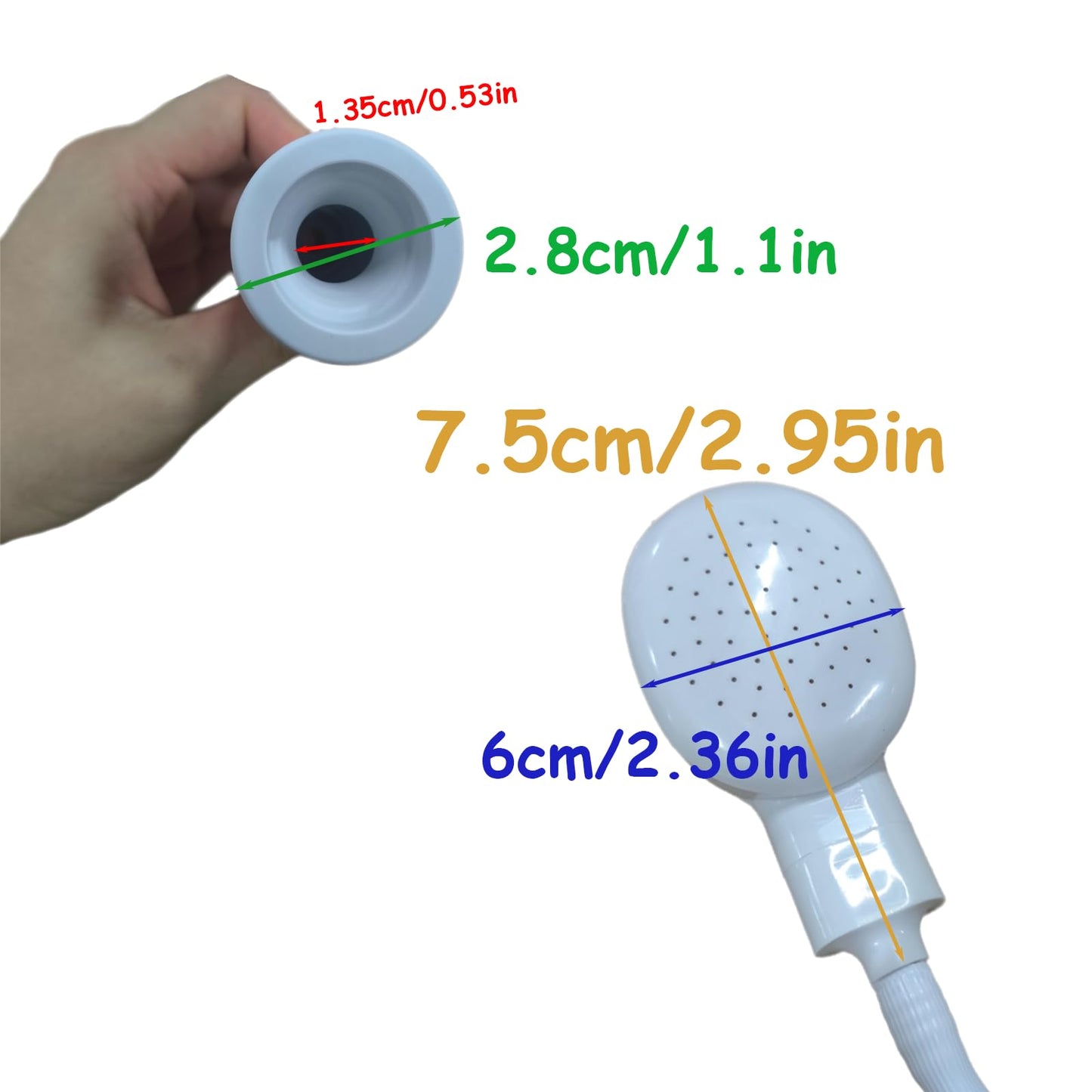 White Smoke CaoXiong 13.12ft/4m Sink Spray Hose, Portable Shampoo Sprayer, Handheld Sink Spray Shower Head Spray Hose for Bathing Baby, Pets, Washing Hair, Rinsing Vegetables, Utility Sink