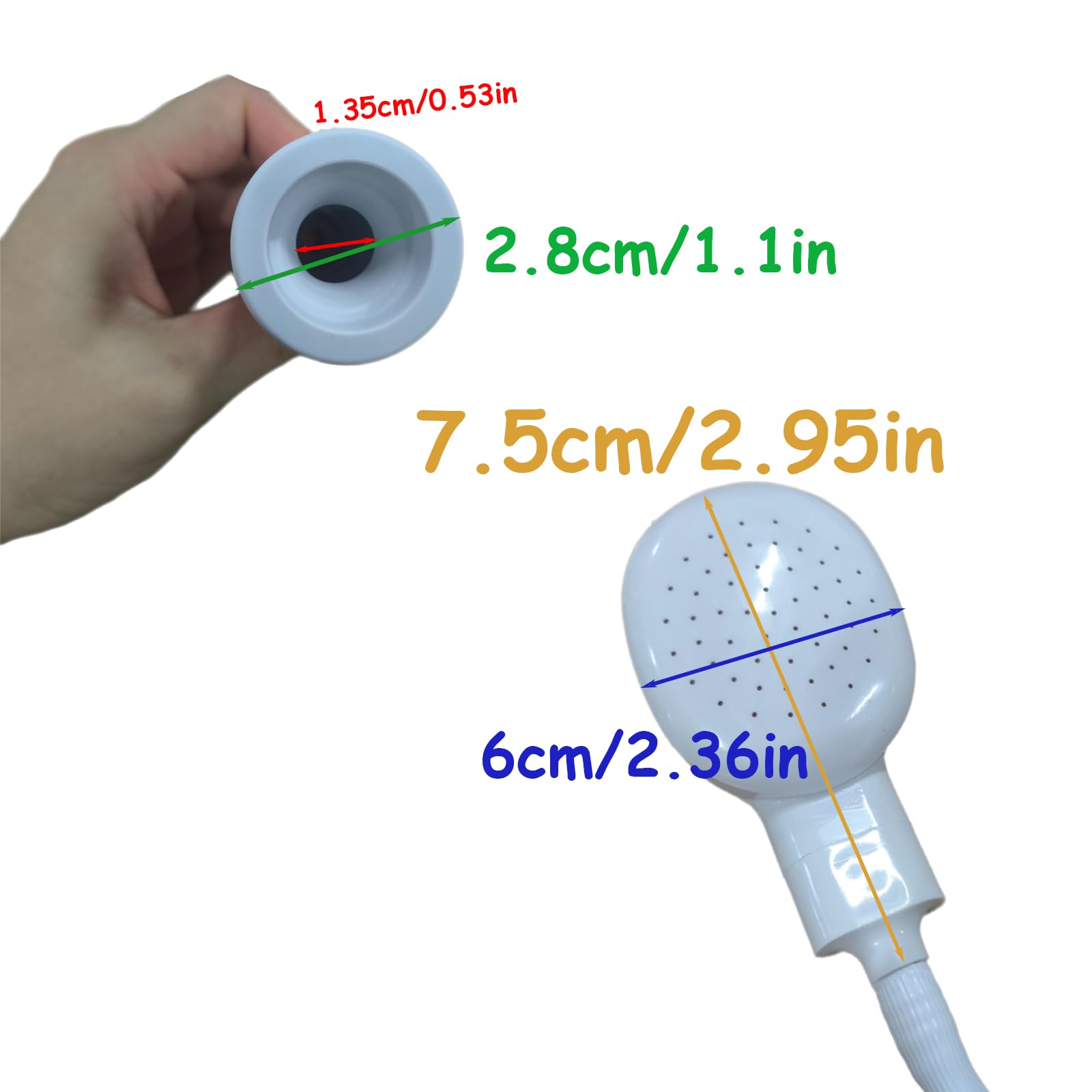 White Smoke CaoXiong 13.12ft/4m Sink Spray Hose, Portable Shampoo Sprayer, Handheld Sink Spray Shower Head Spray Hose for Bathing Baby, Pets, Washing Hair, Rinsing Vegetables, Utility Sink