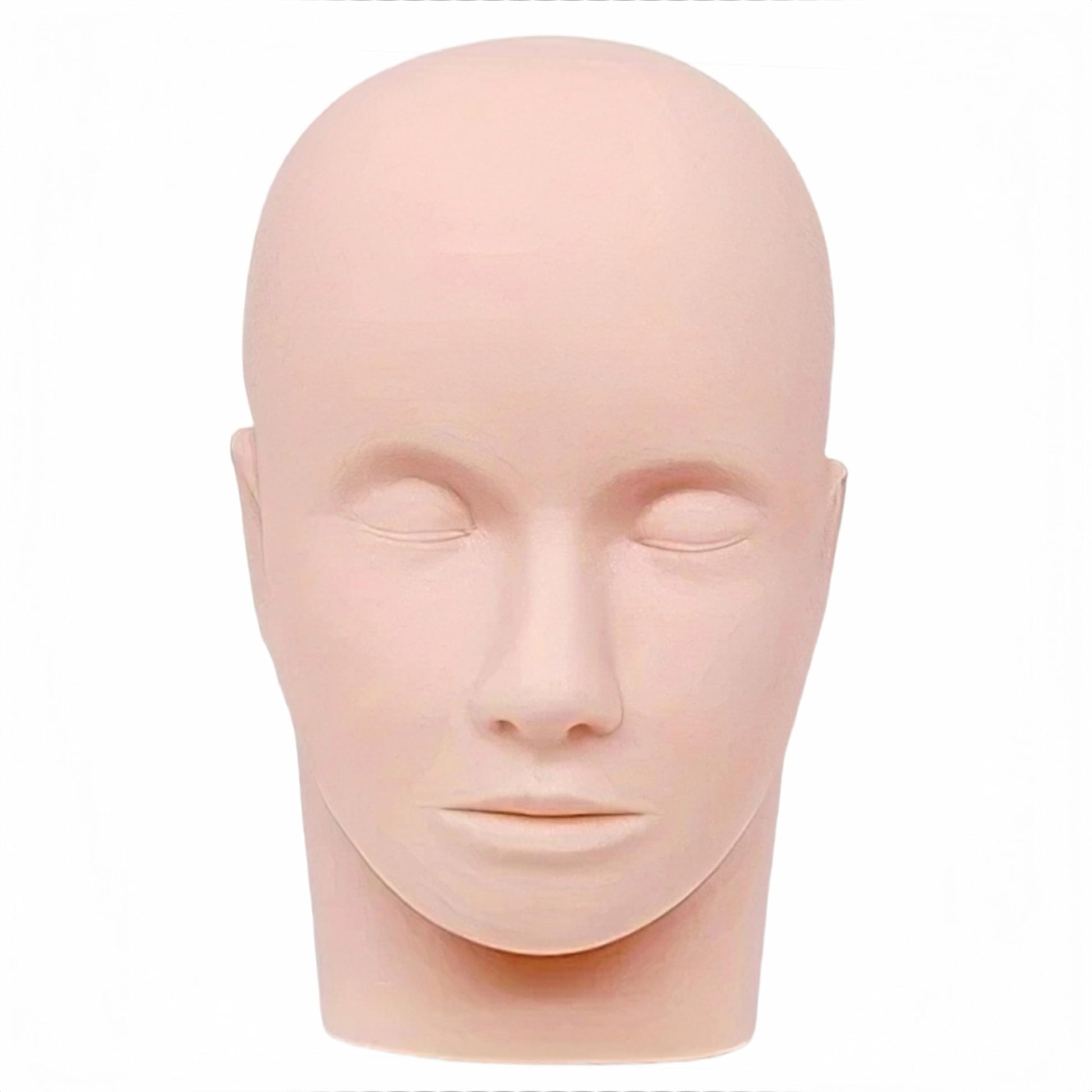White Smoke Czrleaty Esthetician Mannequin Head for Facial Practice, Cosmetology Mannequin Head Face for Makeup or Lash Extention Soft Makeup Styrofoam Head