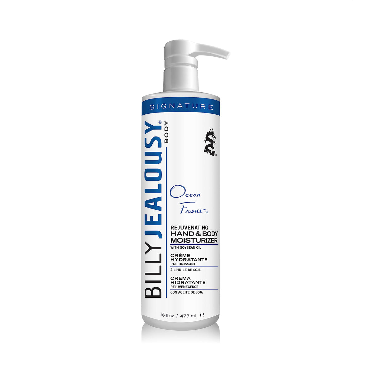 White Smoke Billy Jealousy Ocean Front Hand & Body Moisturizer for Soft Nourished Skin Ideal for All Skin Types, Non-greasy Body Lotion with Vitamin E & Soybean Oil, 16 Fl Oz