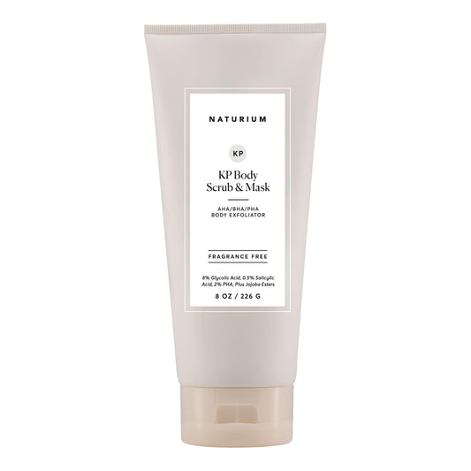 White Smoke Naturium KP Body Scrub & Mask for Keratosis Pilaris, Bump Eraser Shower Scrub & Exfoliator for Skin, 8 oz