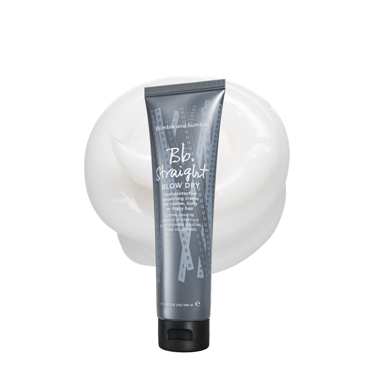 White Smoke Bumble and bumble. Straight Blow Dry Heat Protective Hair Styling Cream |Protects Against Frizz, Humidity, and Heat|Smooth Sleek Blowouts|For Medium to Thick Curly, Wavy, Straight Hair Types, 5 Fl Oz
