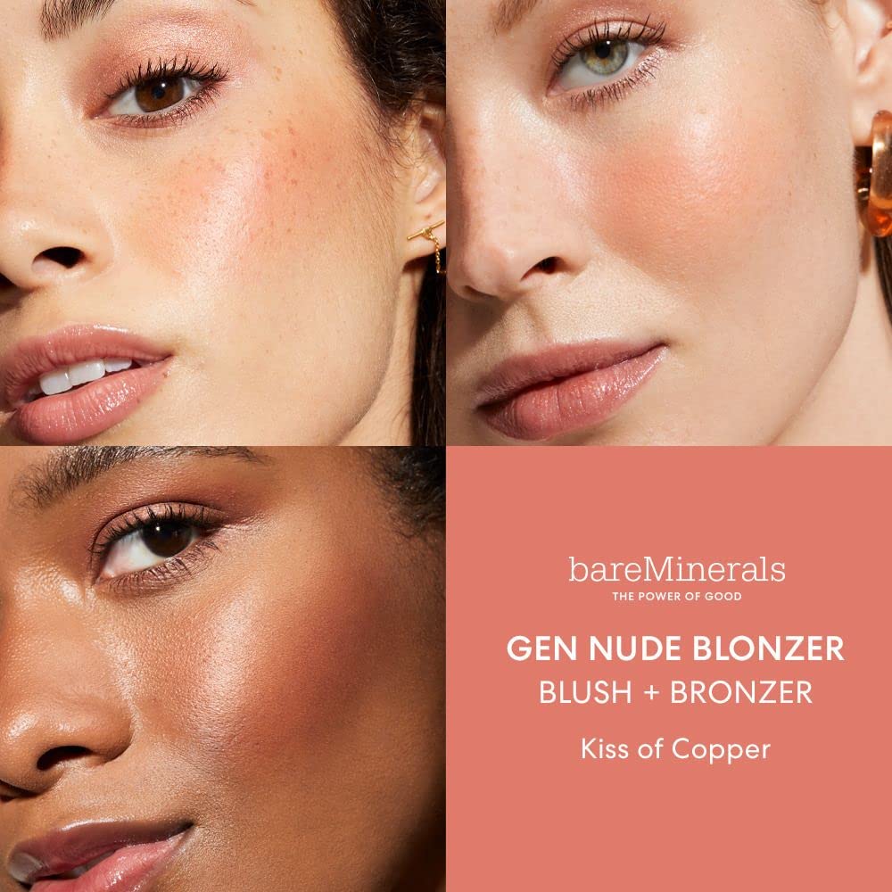 Light Coral bareMinerals Gen Nude Blonzer, Kiss Of Copper, 0.13 oz