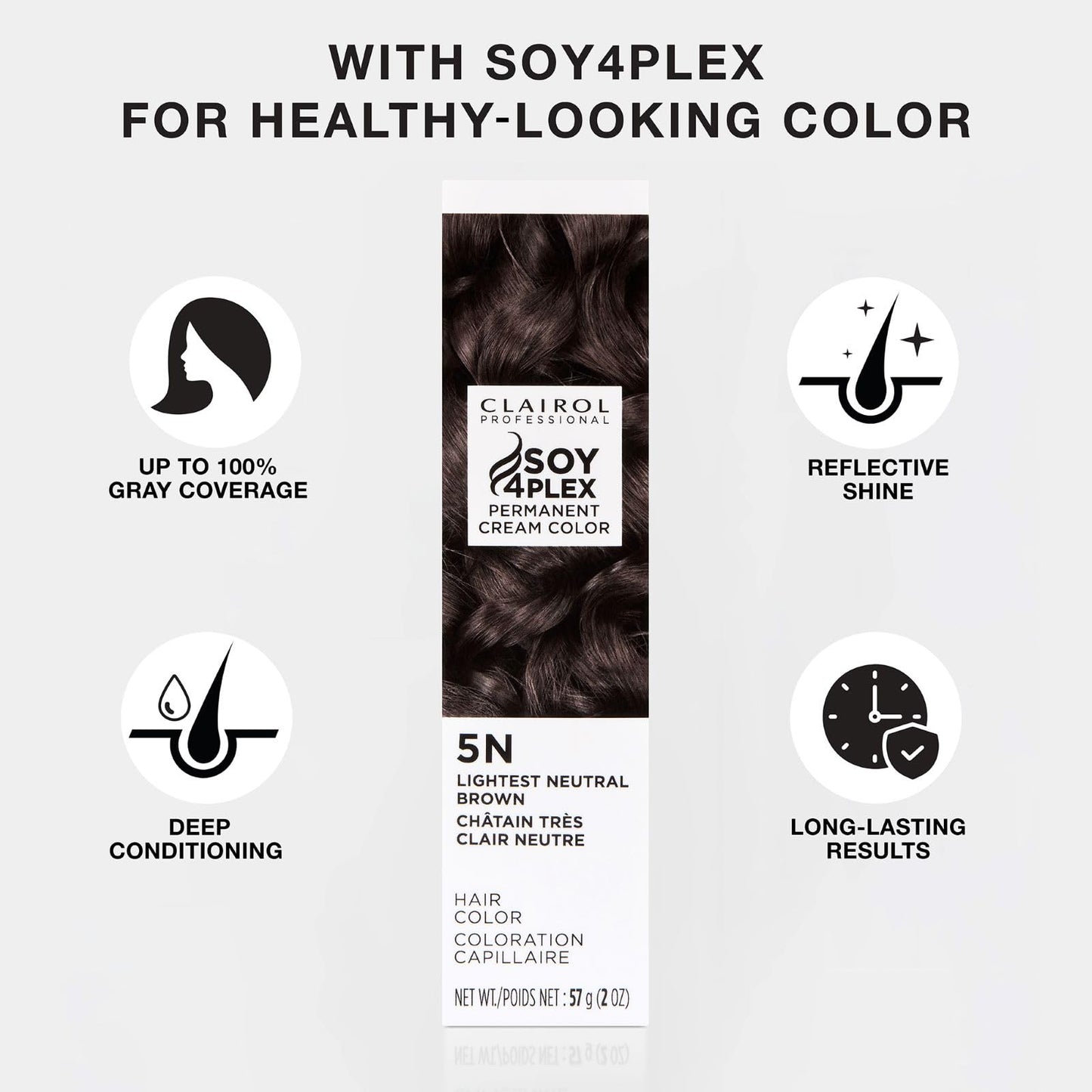 Lavender Clairol Professional Crème Permanente, 5n Lightest Neutral Brown, 2 oz. - Packaging May Vary