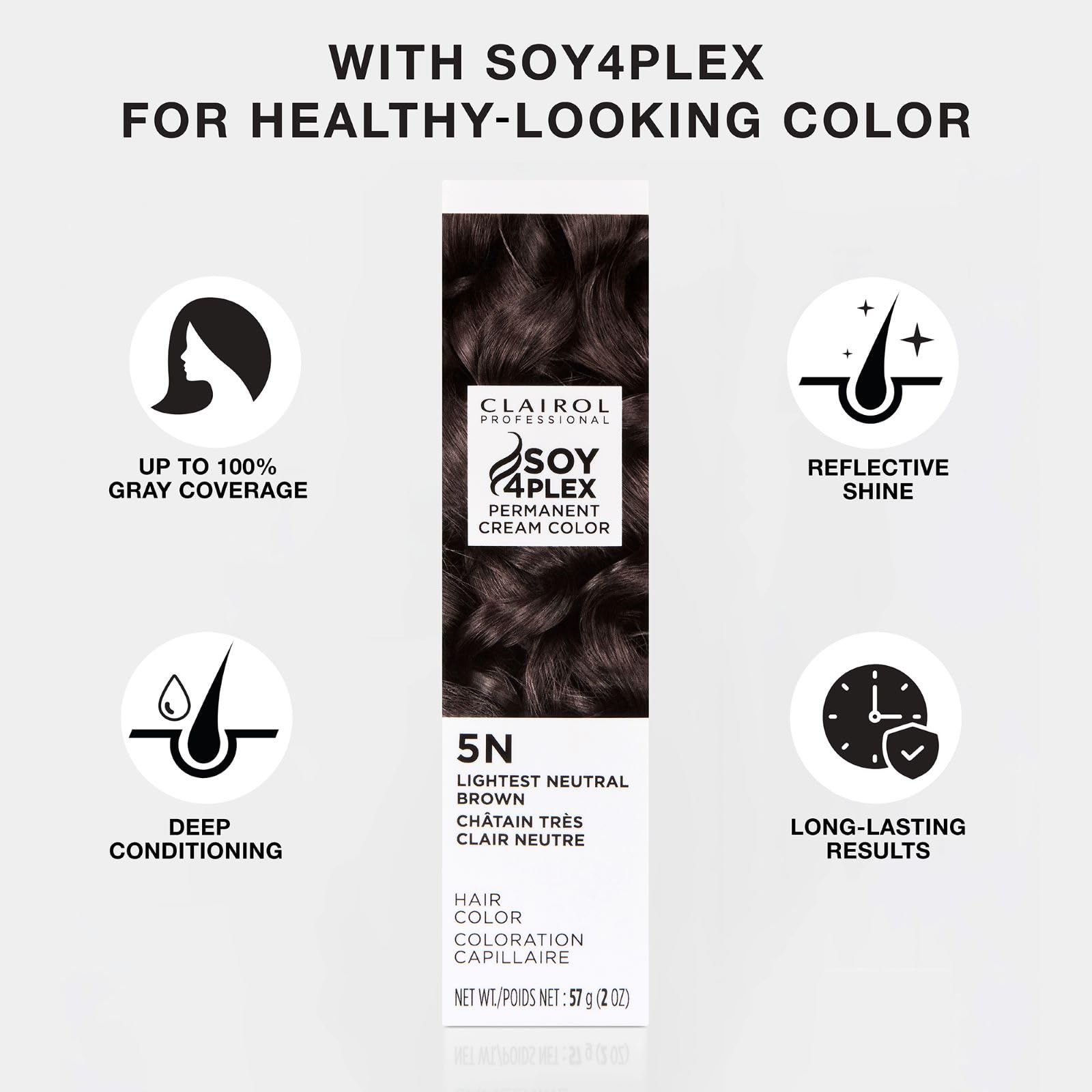 Lavender Clairol Professional Crème Permanente, 5n Lightest Neutral Brown, 2 oz. - Packaging May Vary
