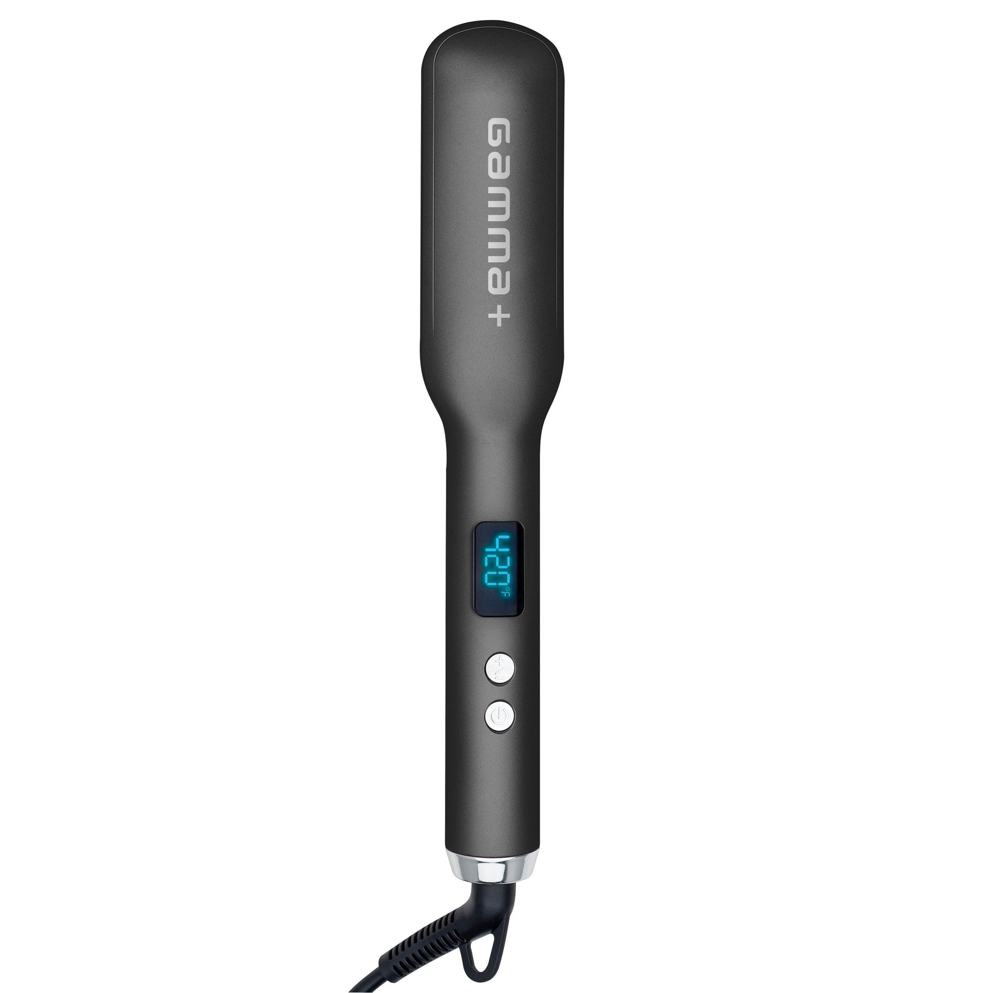 White Smoke GAMMA+ Ceramic Hot Brush with Cool Touch Technology Reduces Frizz, Static, and Straightens Hair